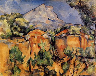 Mont Sainte Victoire seen from the Bibemus Quarry Paul Cezanne